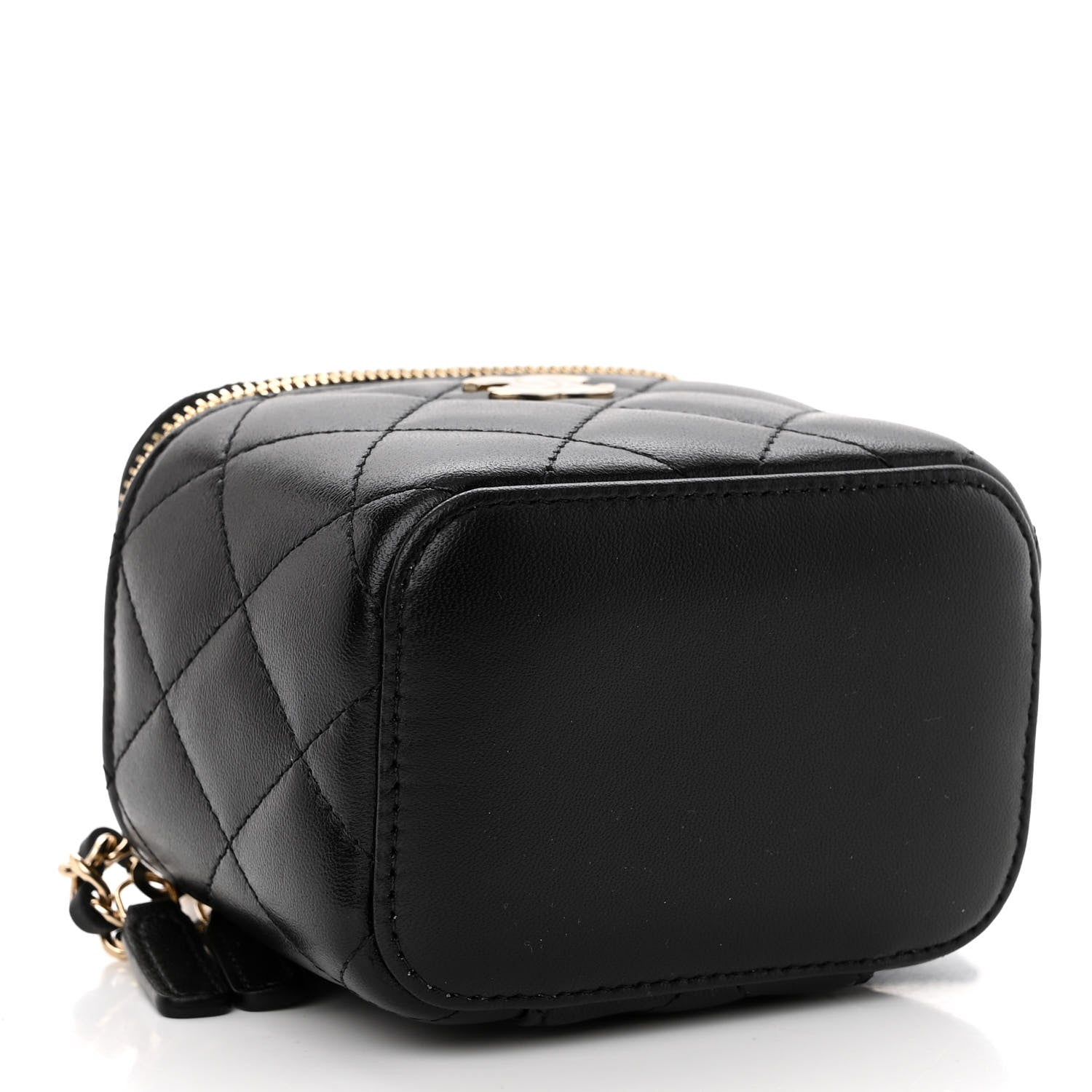 Chanel Lambskin Quilted My Chanel Lady Vanity Case With Chain Black 4 of 11
