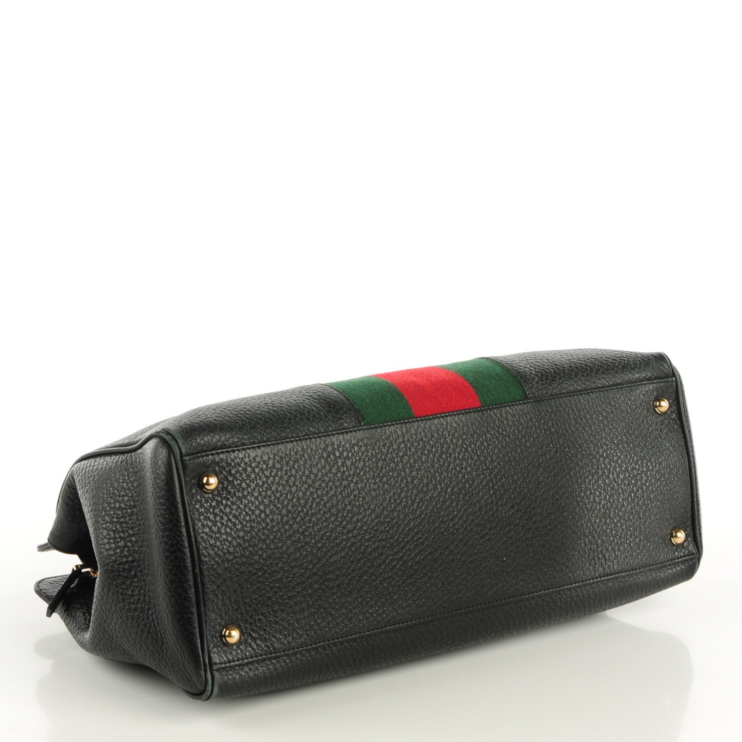 Gucci Leather Blondie Web Satchel Black 4 of 7
