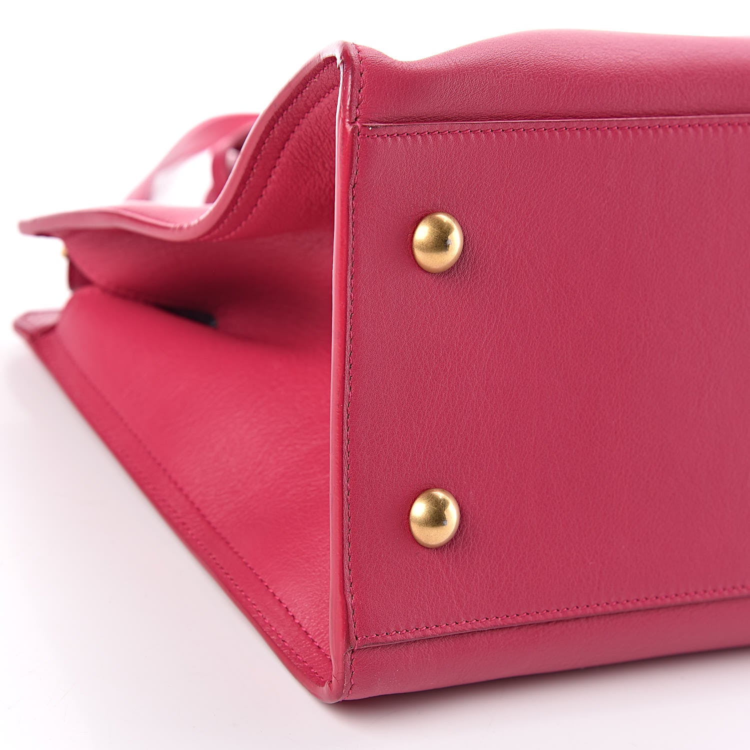 Saint Laurent Calfskin Small Classic Y Cabas Fuchsia 8 of 9