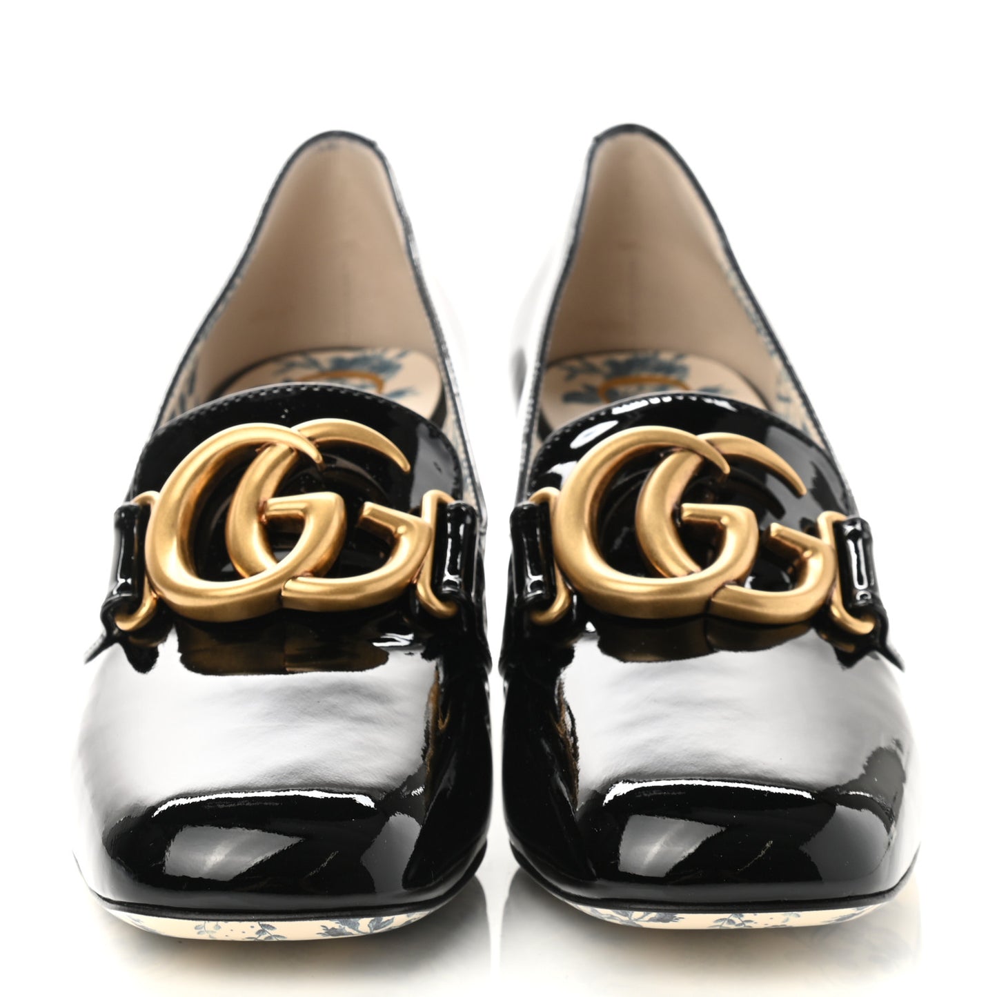 Vernice GG Victoire 55mm Loafer Pumps 37.5 Black