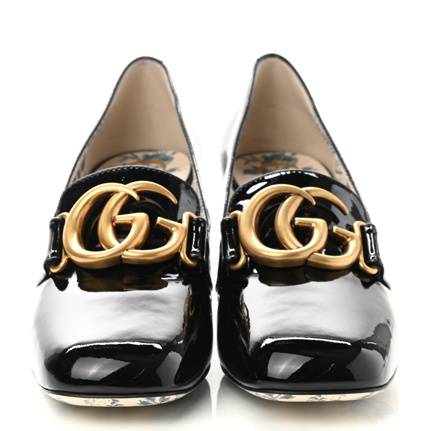Gucci Vernice GG Victoire 55mm Loafer Pumps 37.5 Black 2 of 8
