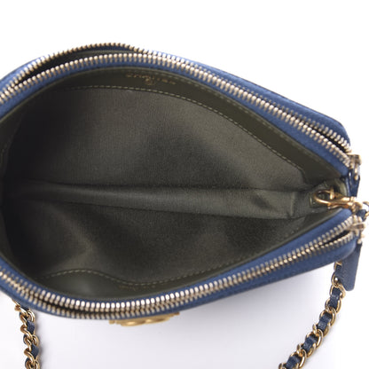 Chanel Caviar Quilted Small Boy Clutch With Chain Blue 5 of 12