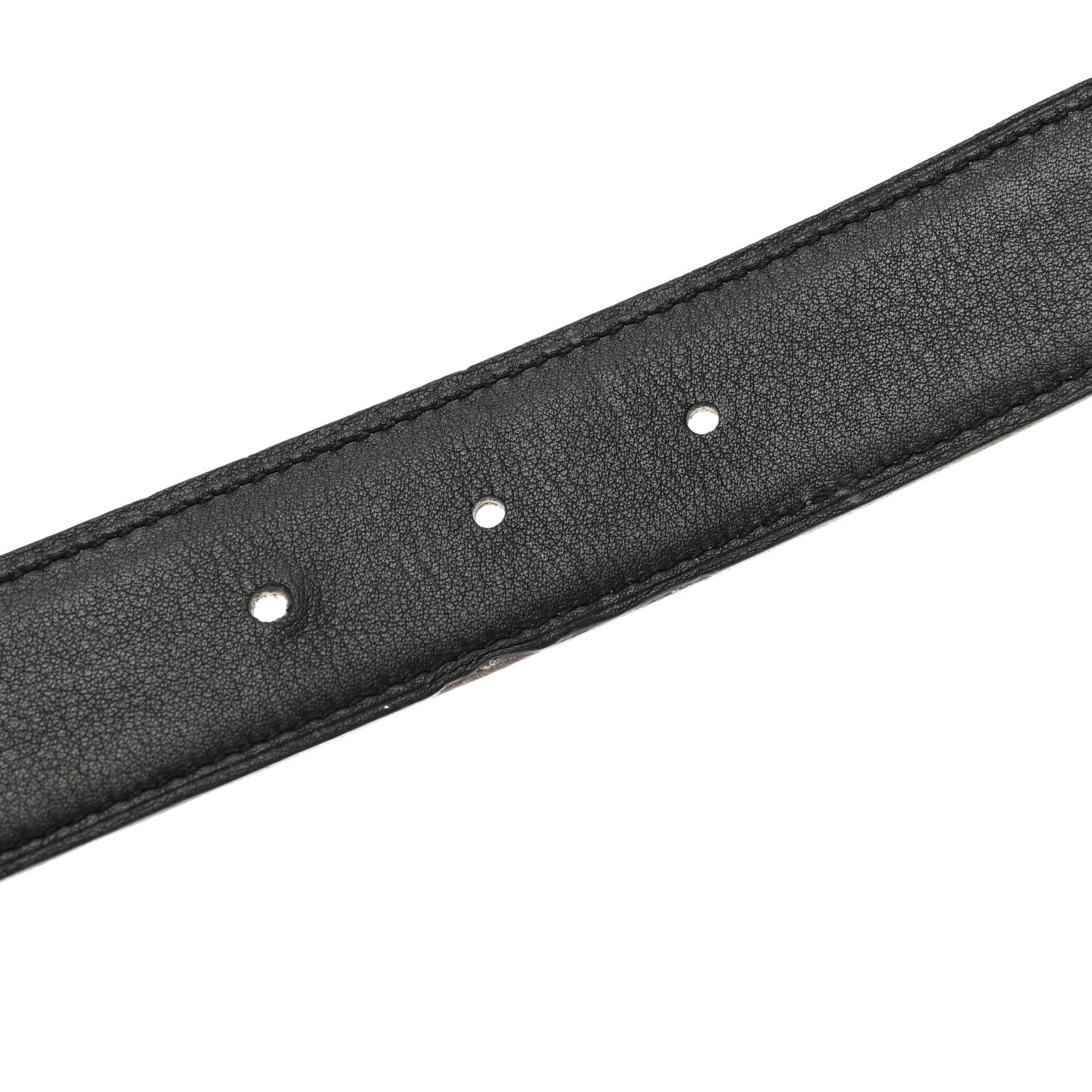 Hermes Swift Epsom 32mm Belt Strap 95 38 Black Etoupe 6 of 8