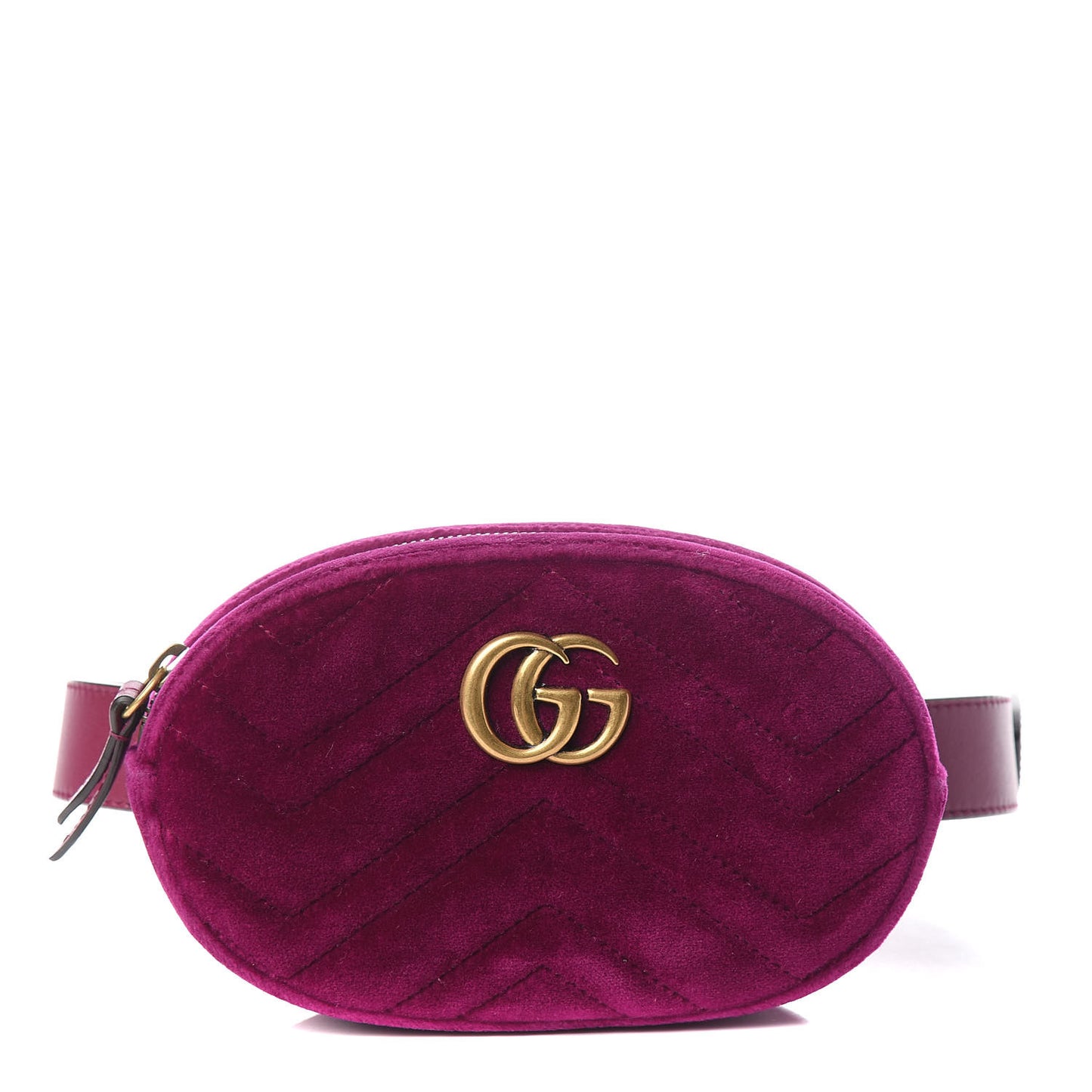 Velvet Matelasse GG Marmont Belt Bag 75 30 Fuchsia Violet Cyclamen