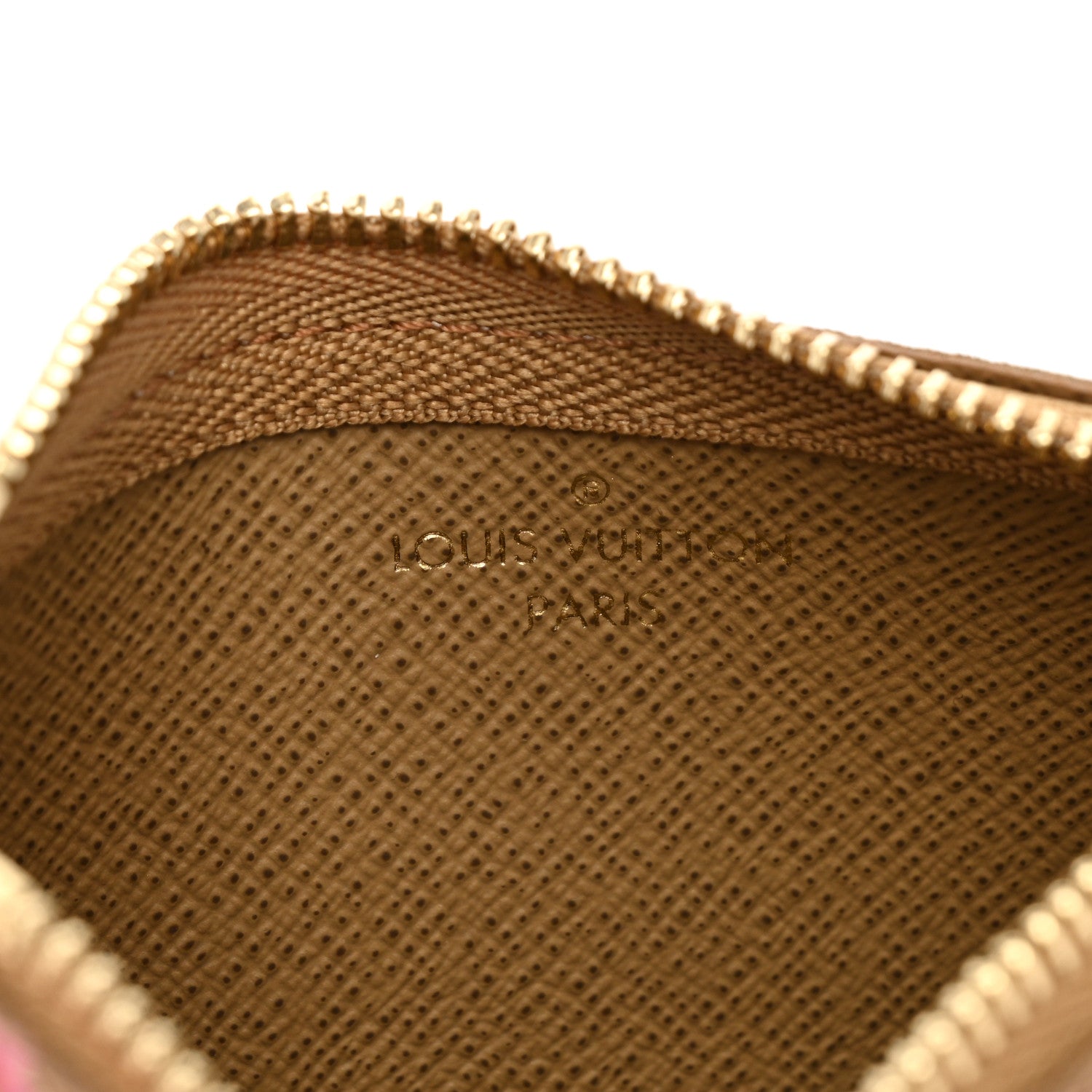 Louis Vuitton Metallic Monogram LV Garden Key Pouch Gold 6 of 7