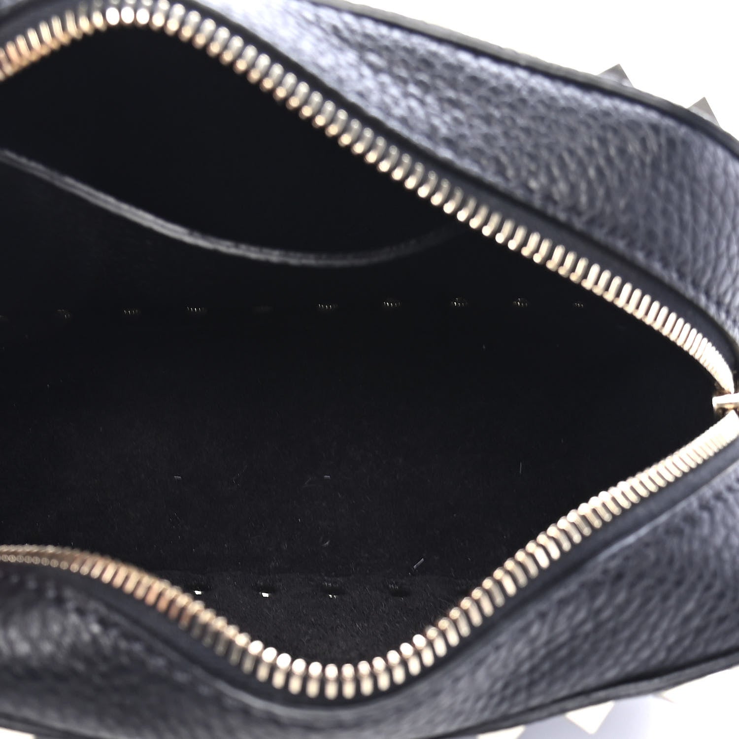 Valentino Garavani Grained Calfskin Rockstud Camera Crossbody Bag Black 5 of 8