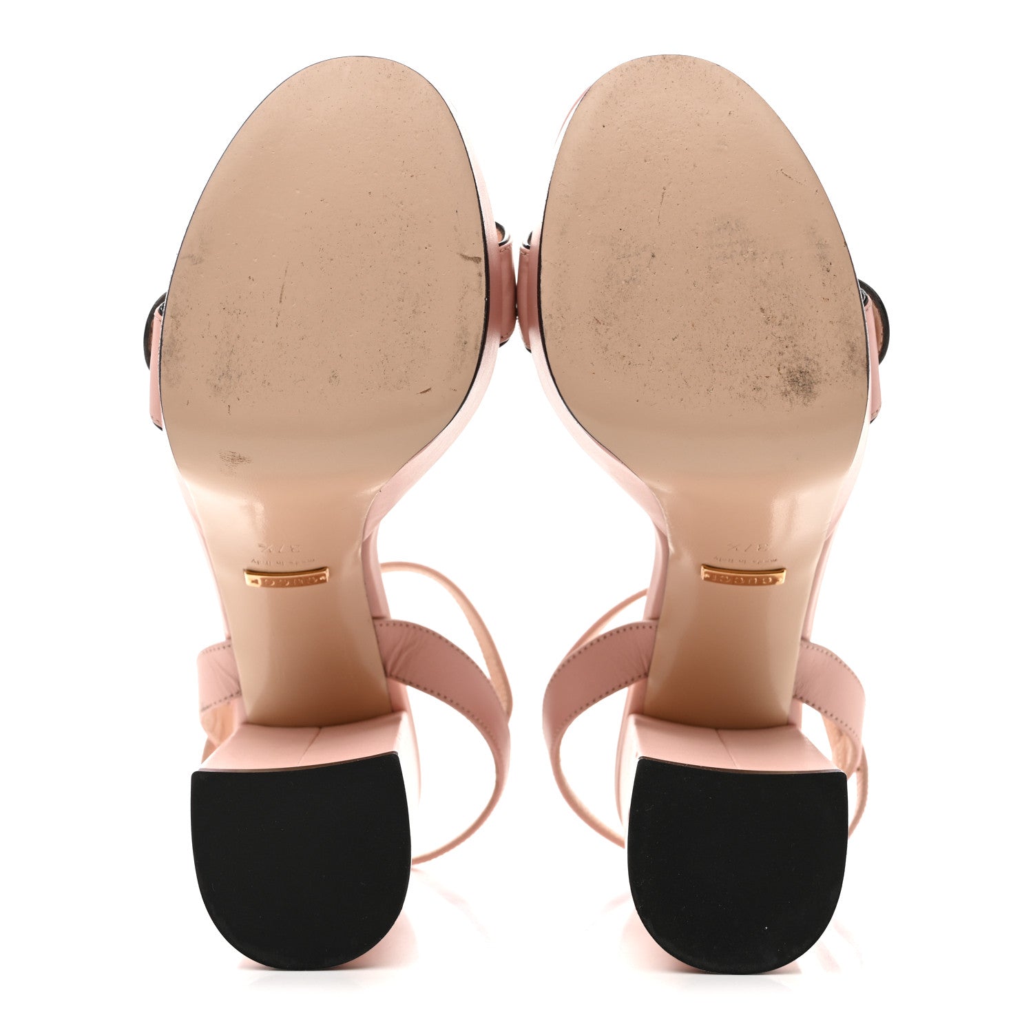Gucci Galassia GG Marmont Ankle Wrap 30/115mm Platform Sandals 37.5 Perfect Pink 6 of 8