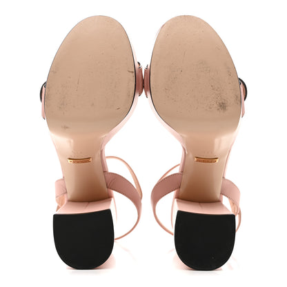 Gucci Galassia GG Marmont Ankle Wrap 30/115mm Platform Sandals 37.5 Perfect Pink 6 of 8