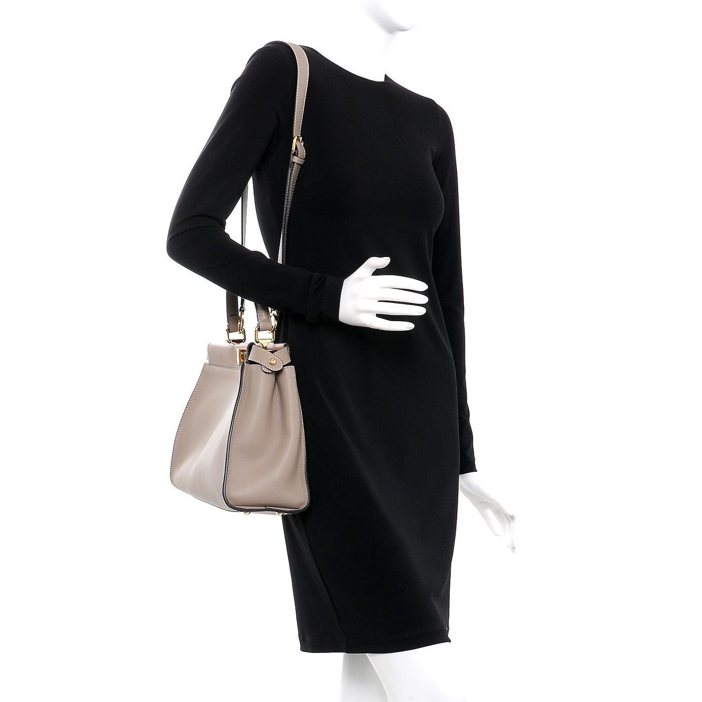 Vitello Seta Plexiglass Tortoise Medium Peekaboo Iconic Satchel Tortora