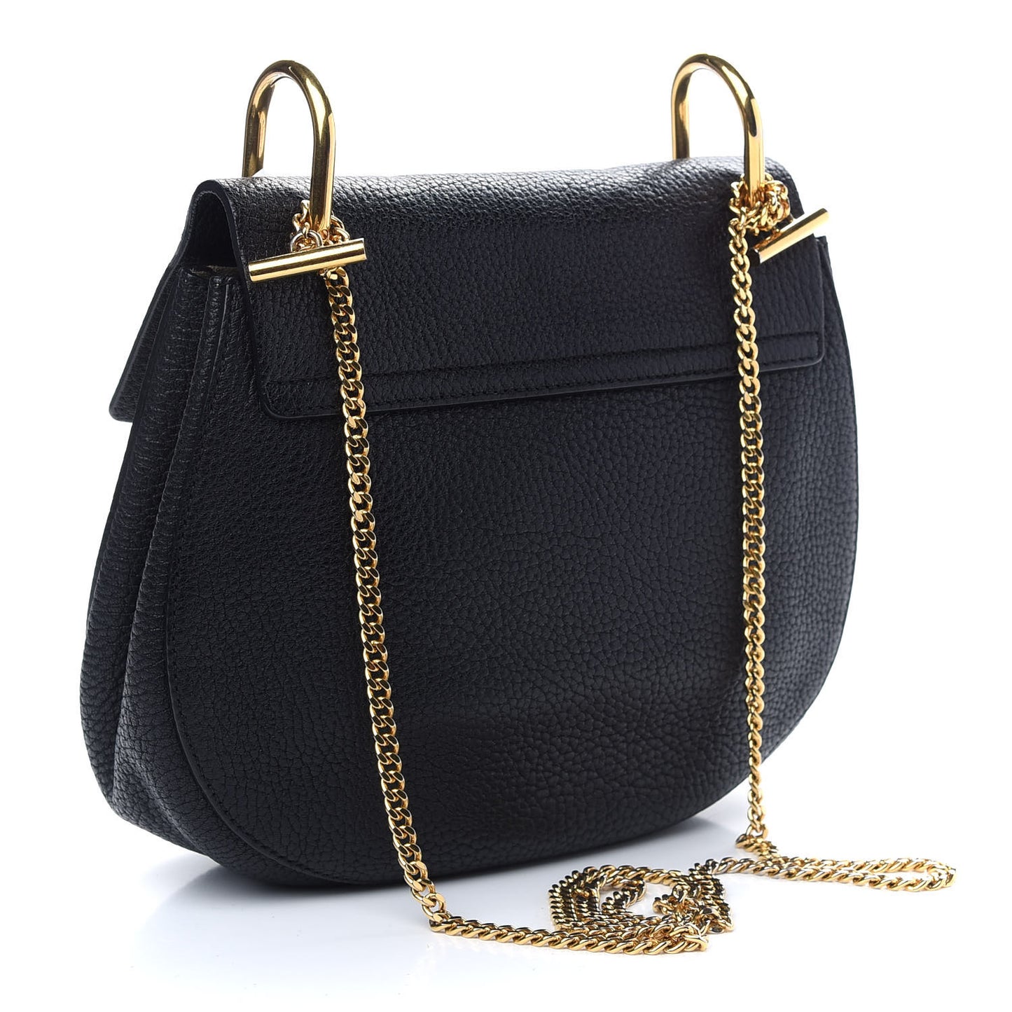 Grained Lambskin Drew Shoulder Bag Black