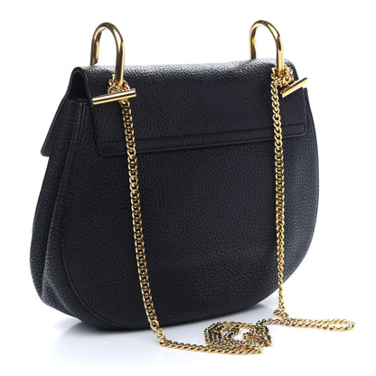 Chloe Grained Lambskin Drew Shoulder Bag Black 3 of 8