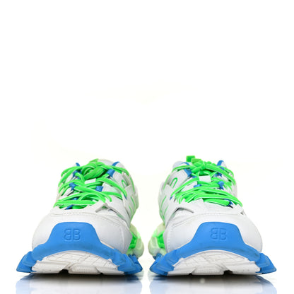 Balenciaga Mesh Rubber Womens Track Sneakers 39 White Green Blue 2 of 7