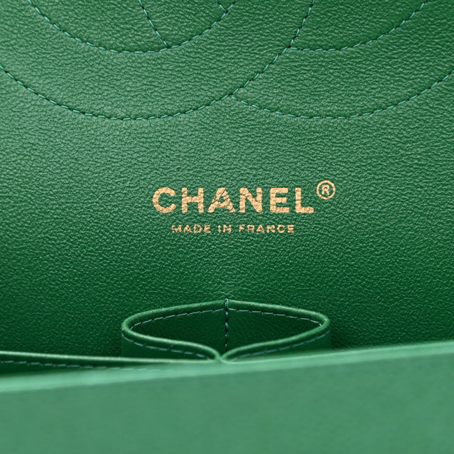 Metallic Caviar Quilted Jumbo Double Flap Green