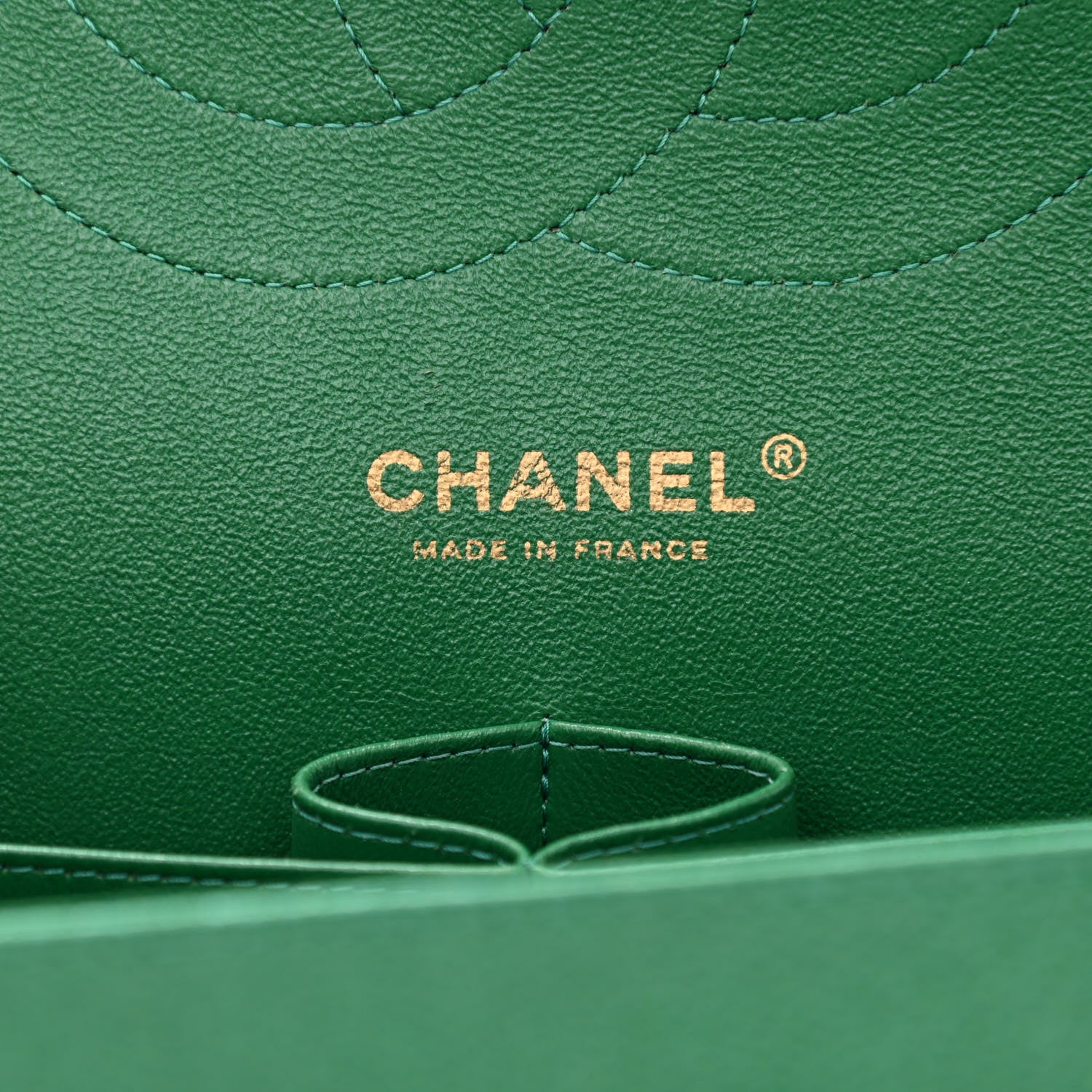 Chanel Metallic Caviar Quilted Jumbo Double Flap Green 6 of 14