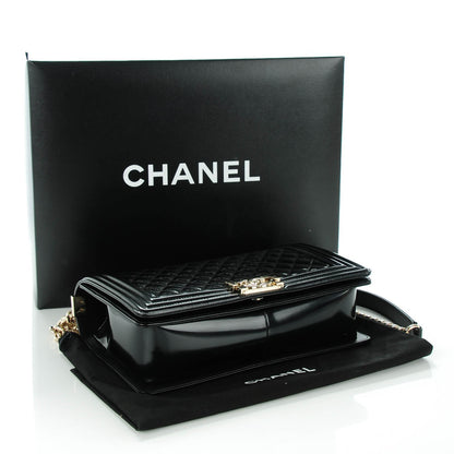 Chanel Iridescent Calfskin Quilted Medium Boy Flap Black 4 of 7