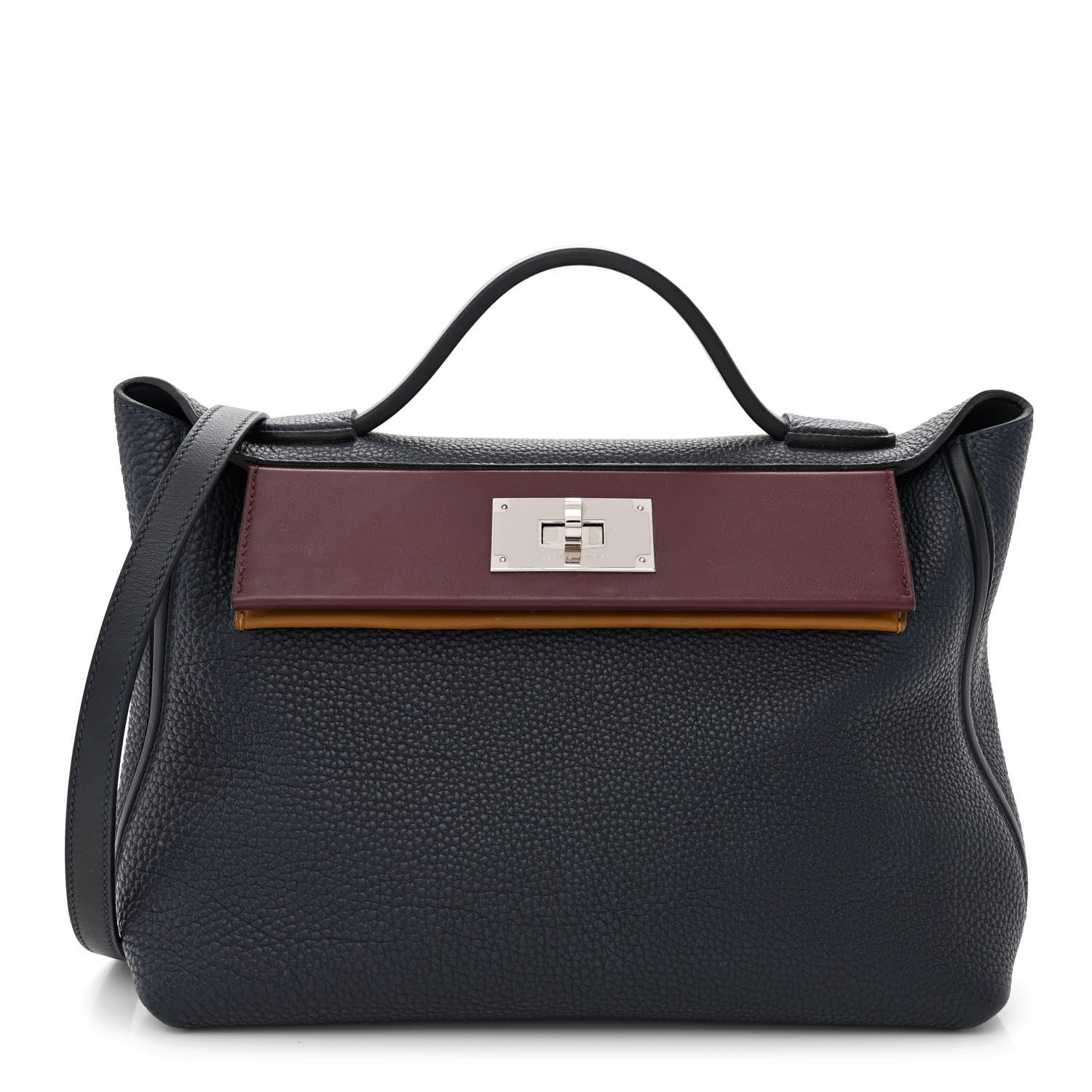 Hermes Togo Swift 24/24 29 Bleu Nuit Bleu Indigo Bordeaux Kraft 1 of 10