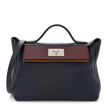 Hermes Togo Swift 24/24 29 Bleu Nuit Bleu Indigo Bordeaux Kraft 1 of 10