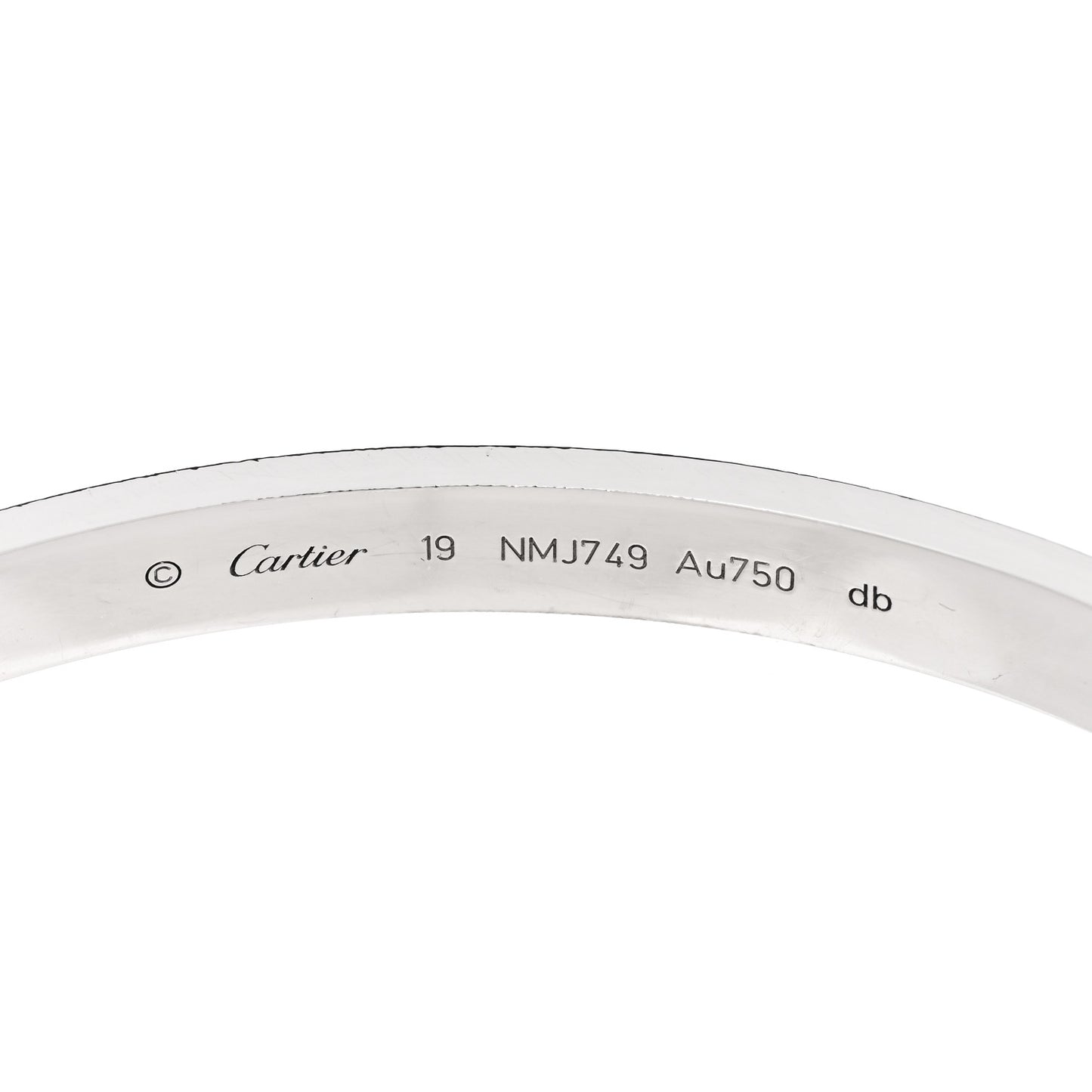 18K White Gold LOVE Bracelet 19