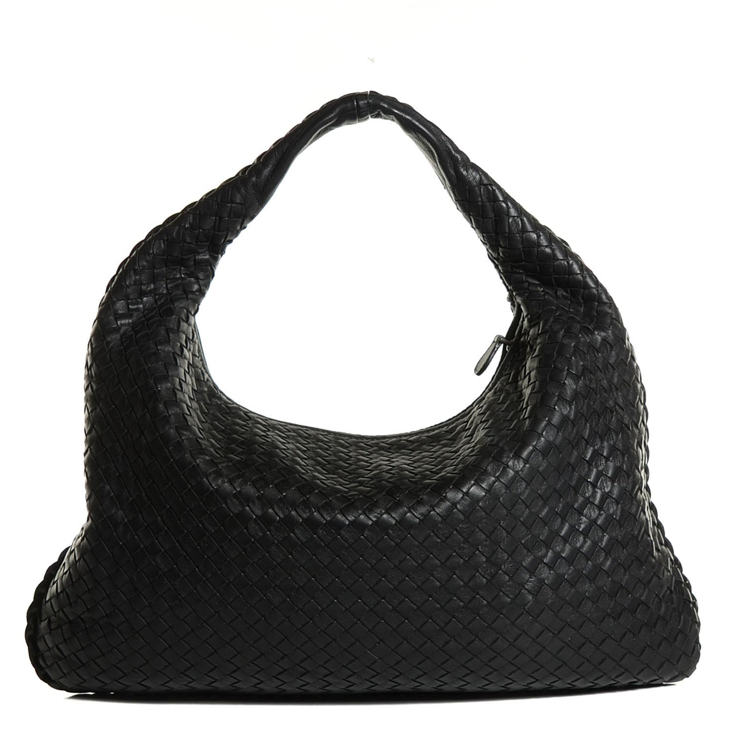 Nappa Intrecciato Medium Veneta Hobo Black
