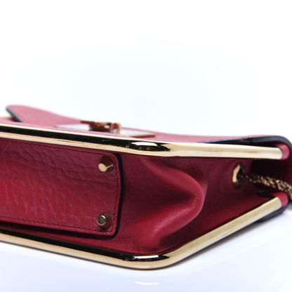 Chloe Grained Calfskin Small Sally Flap Bag Red 7 of 15