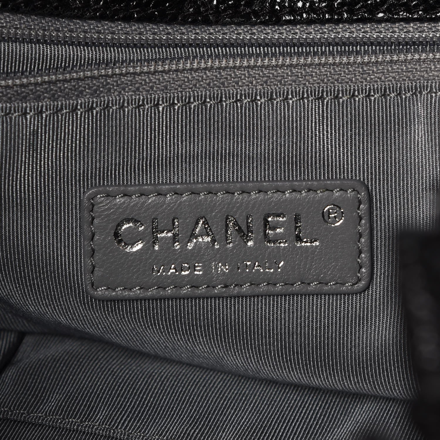 Chanel Distressed Glazed Caviar Quilted Large Elastic Tote Black 6 of 8