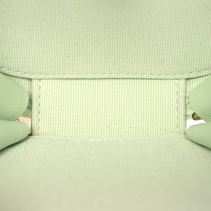 Chanel Caviar Quilted Round Handle With Care Vanity With Chain Light Green 5 of 12