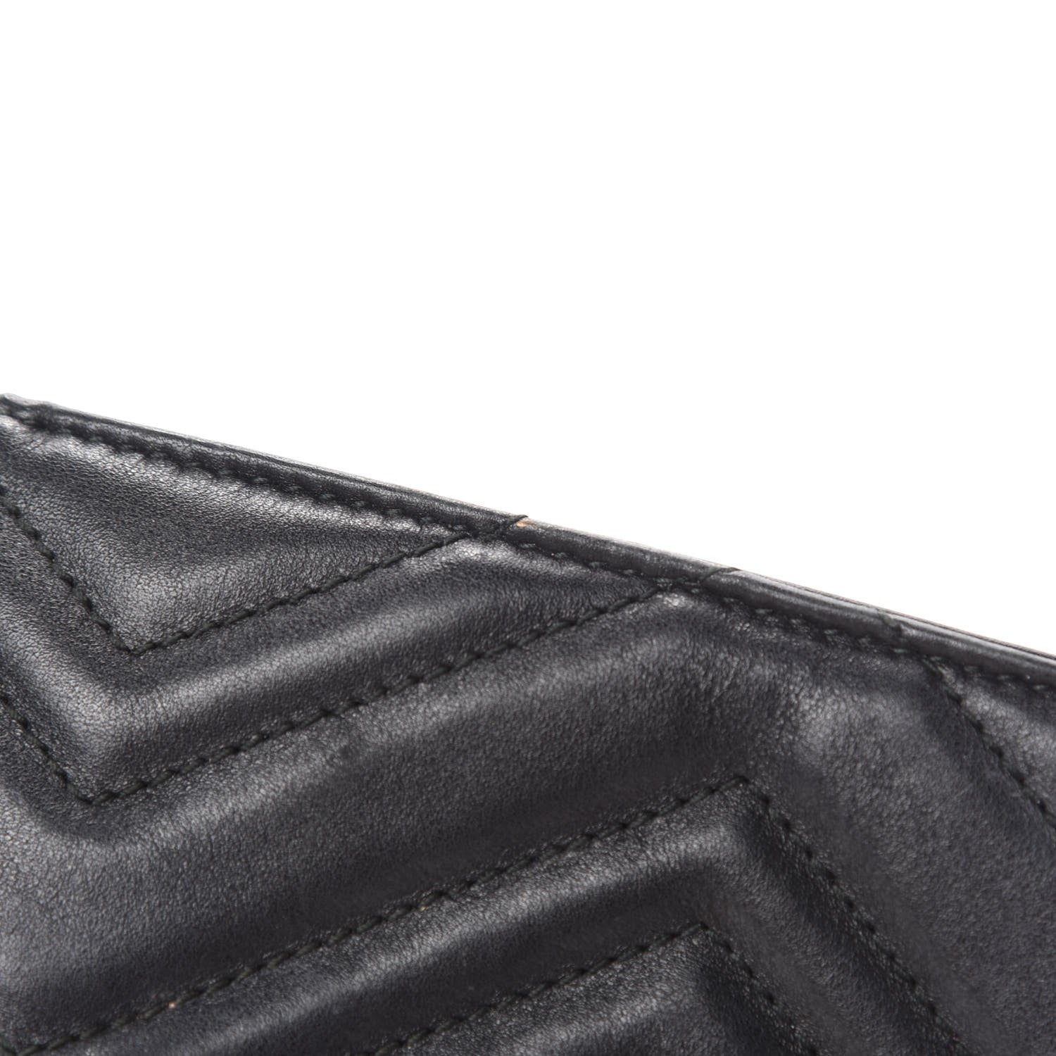 Gucci Calfskin Matelasse Super Mini GG Marmont Shoulder Bag Black 12 of 16