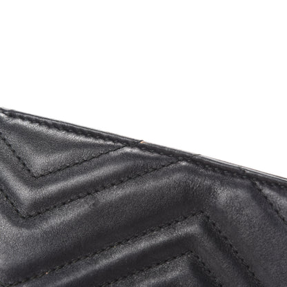 Gucci Calfskin Matelasse Super Mini GG Marmont Shoulder Bag Black 12 of 16