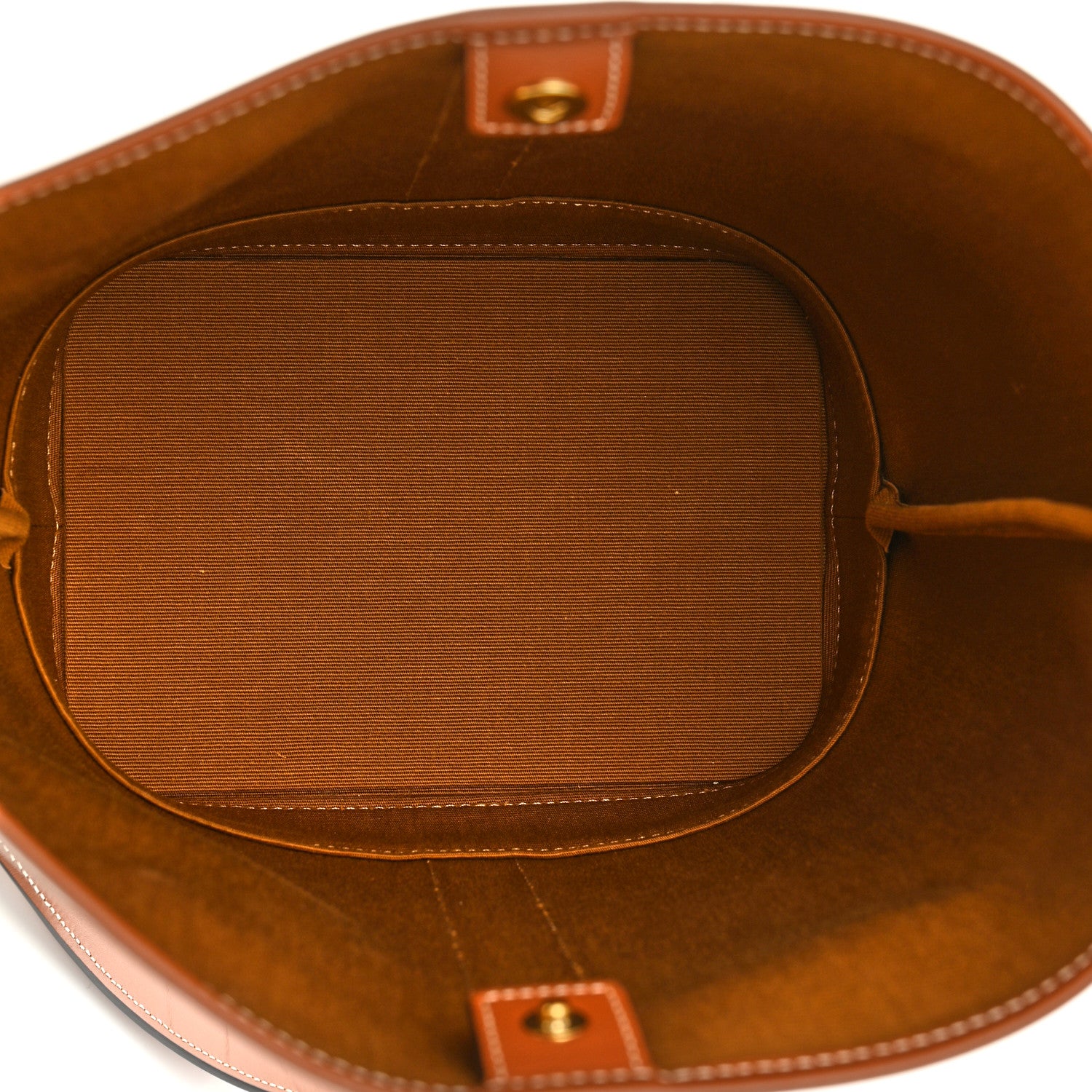 Celine Triomphe Canvas Calfskin Small Bucket Bag White 5 of 9