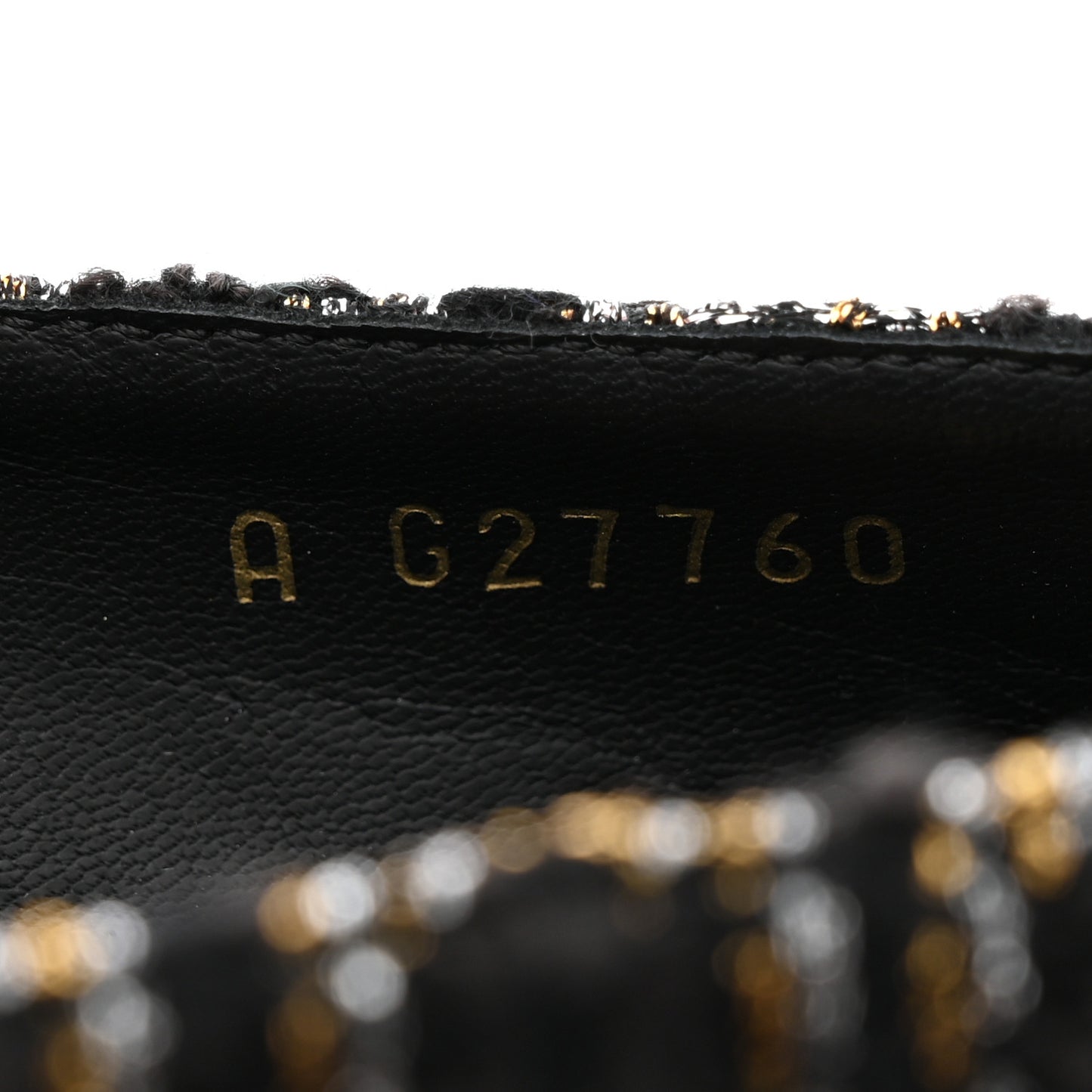 Tweed Cap Toe Ballerina Flats 37 Black