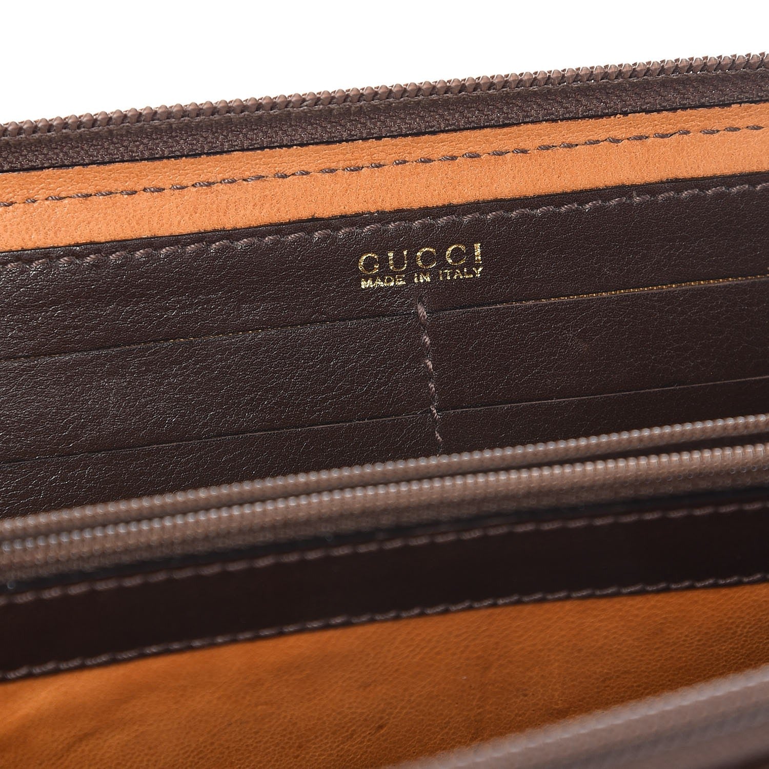 Gucci Calfskin Bamboo Handle Crossbody Wallet Brown 6 of 13