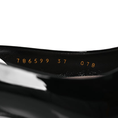 Gucci Patent Signoria Ballet Slingback Ballet Flat 37 Black 9 of 10