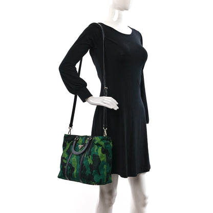 Prada Tessuto Nylon Camouflage Tote Prato 2 of 8