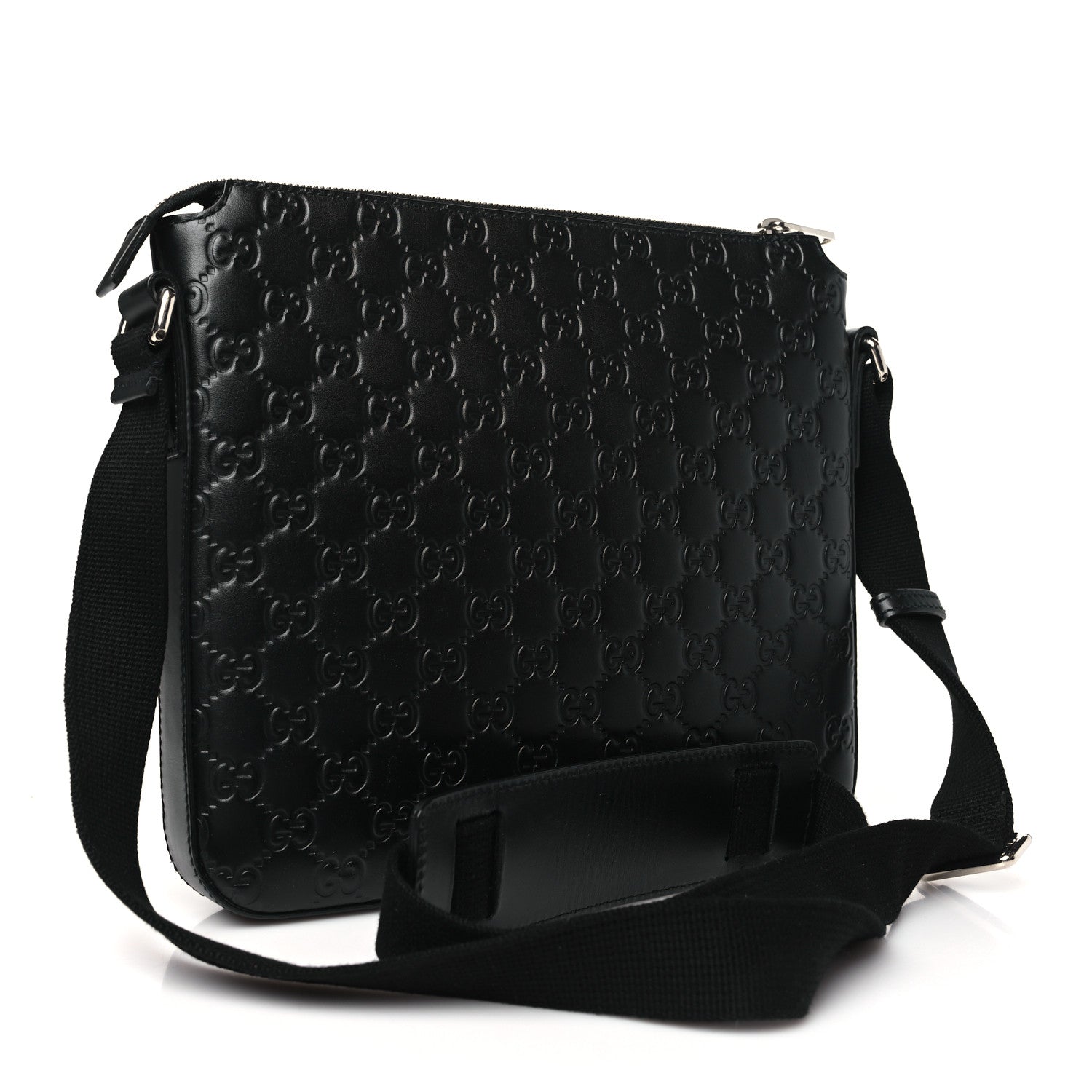 Gucci Guccissima Signature Small Messenger Bag Black 3 of 10