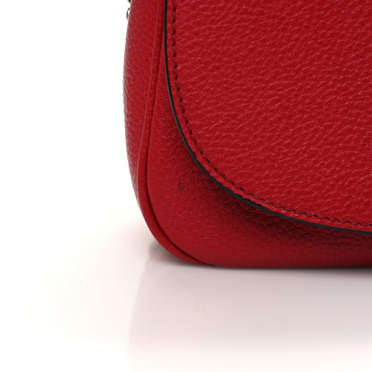 Gucci Pebbled Calfskin Medium Soho Flap Crossbody Vibrant Red 12 of 13