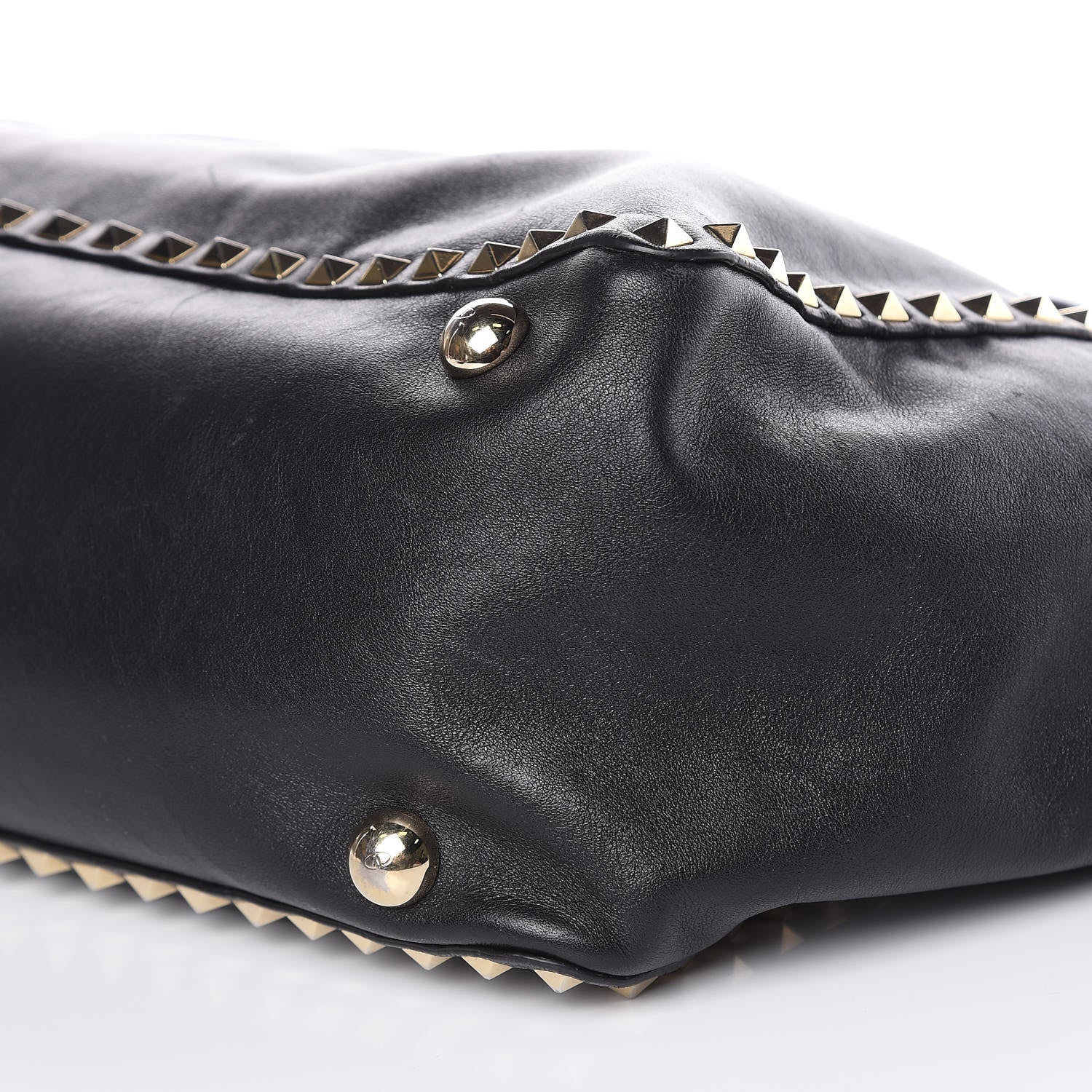 Valentino Garavani Vitello Medium Rockstud Tote Black 13 of 14