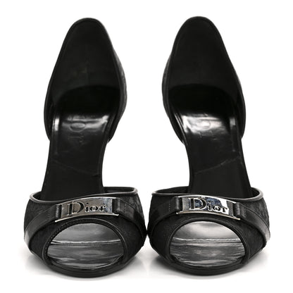 Christian Dior Canvas Monogram Sandals 37.5 Black 3 of 11