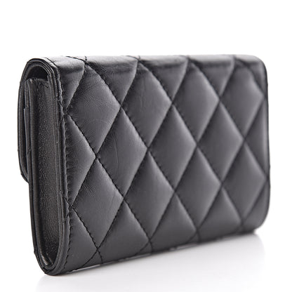 Chanel Aged Calfskin Quilted Reissue Flap Card Holder Black 3 of 8