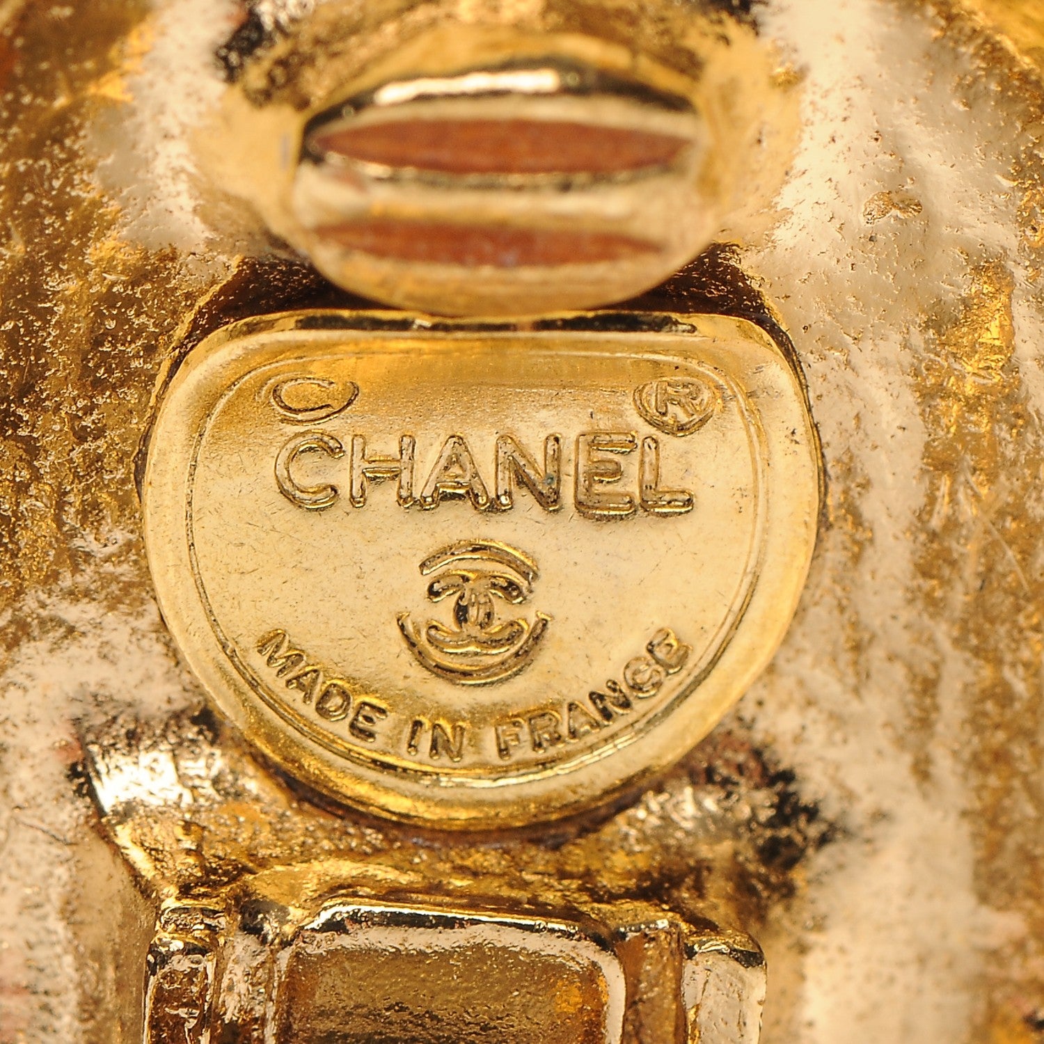 Chanel CC Clip On Earrings Gold 4 of 4