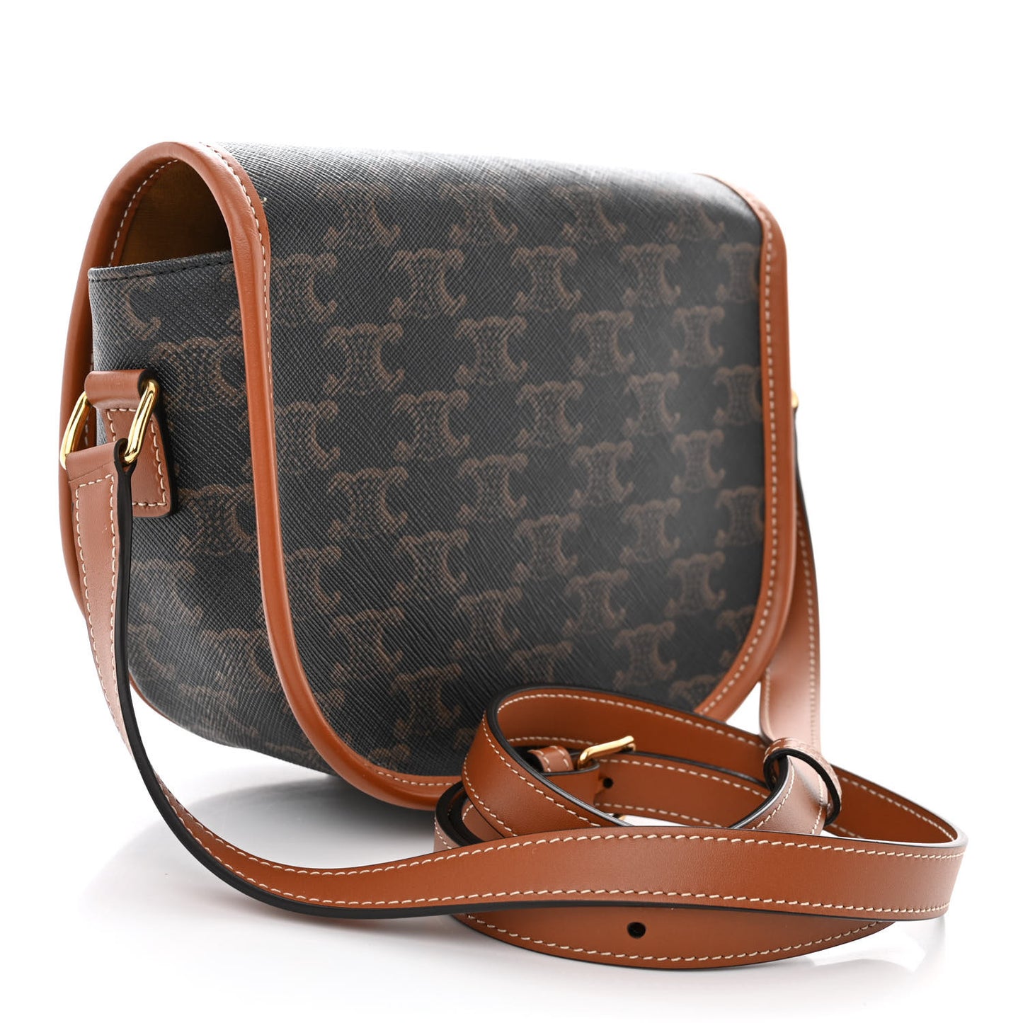 Triomphe Canvas Medium Folco Bag Tan