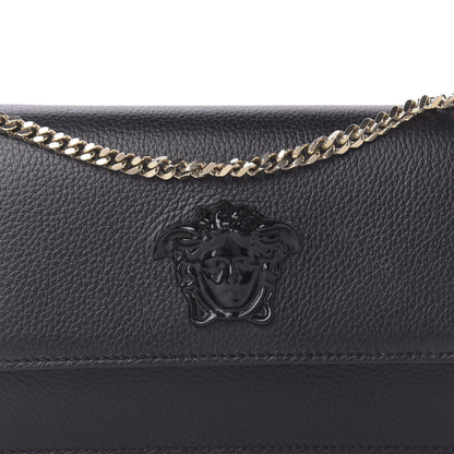 Versace Grained Calfskin Palazzo Chain Evening Bag Black 11 of 11