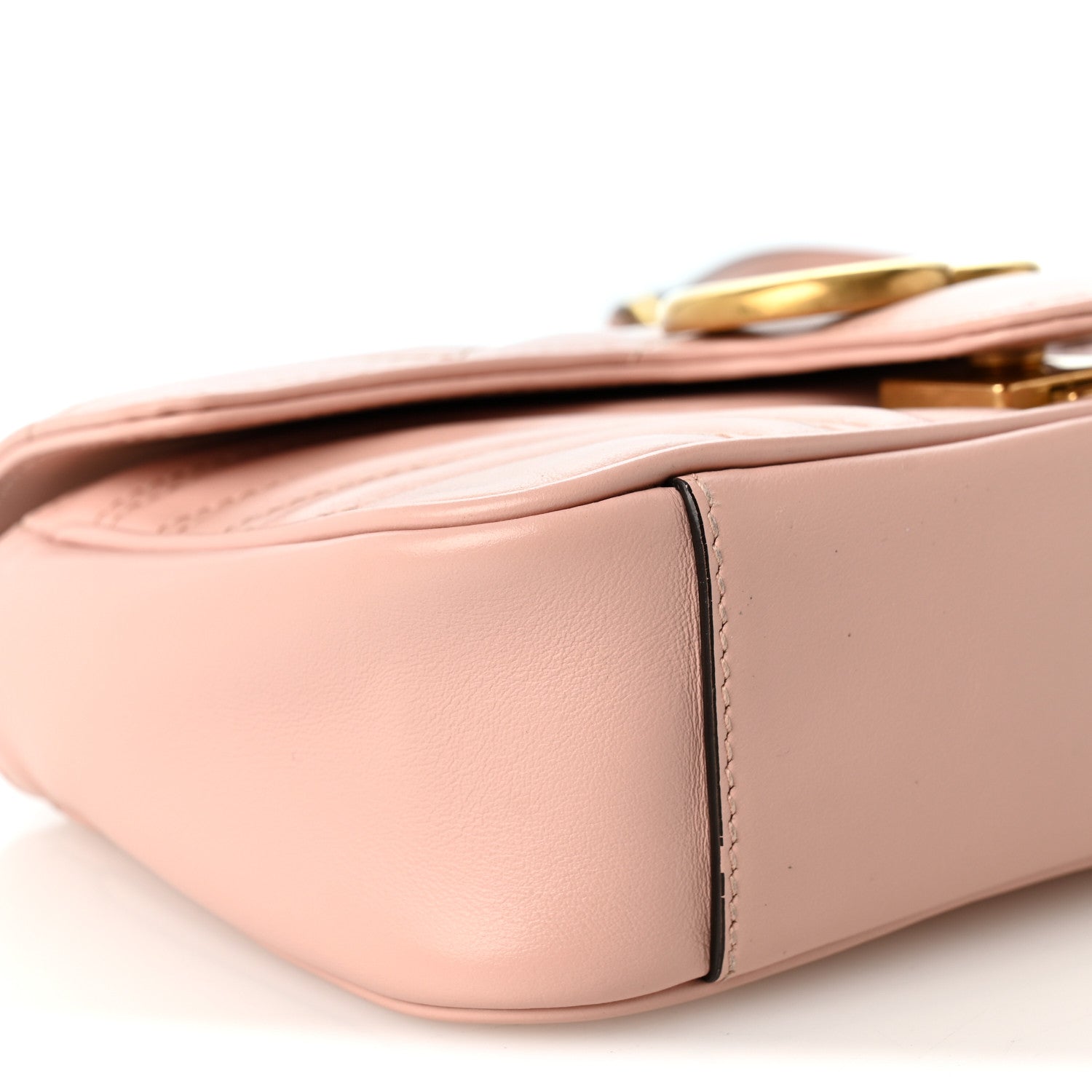 Gucci Calfskin Matelasse Mini GG Marmont Shoulder Bag Perfect Pink 8 of 10