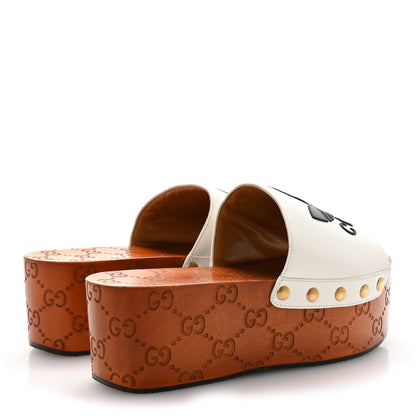 Gucci X ADIDAS Malaga Kid Womens Platform Sandals 37 White 5 of 9