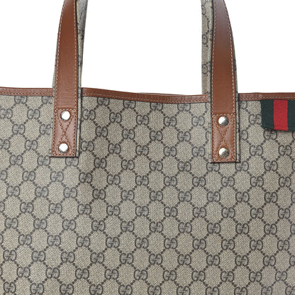 Gucci GG Plus Monogram Medium Signature Web Loop Tote Brown 7 of 9