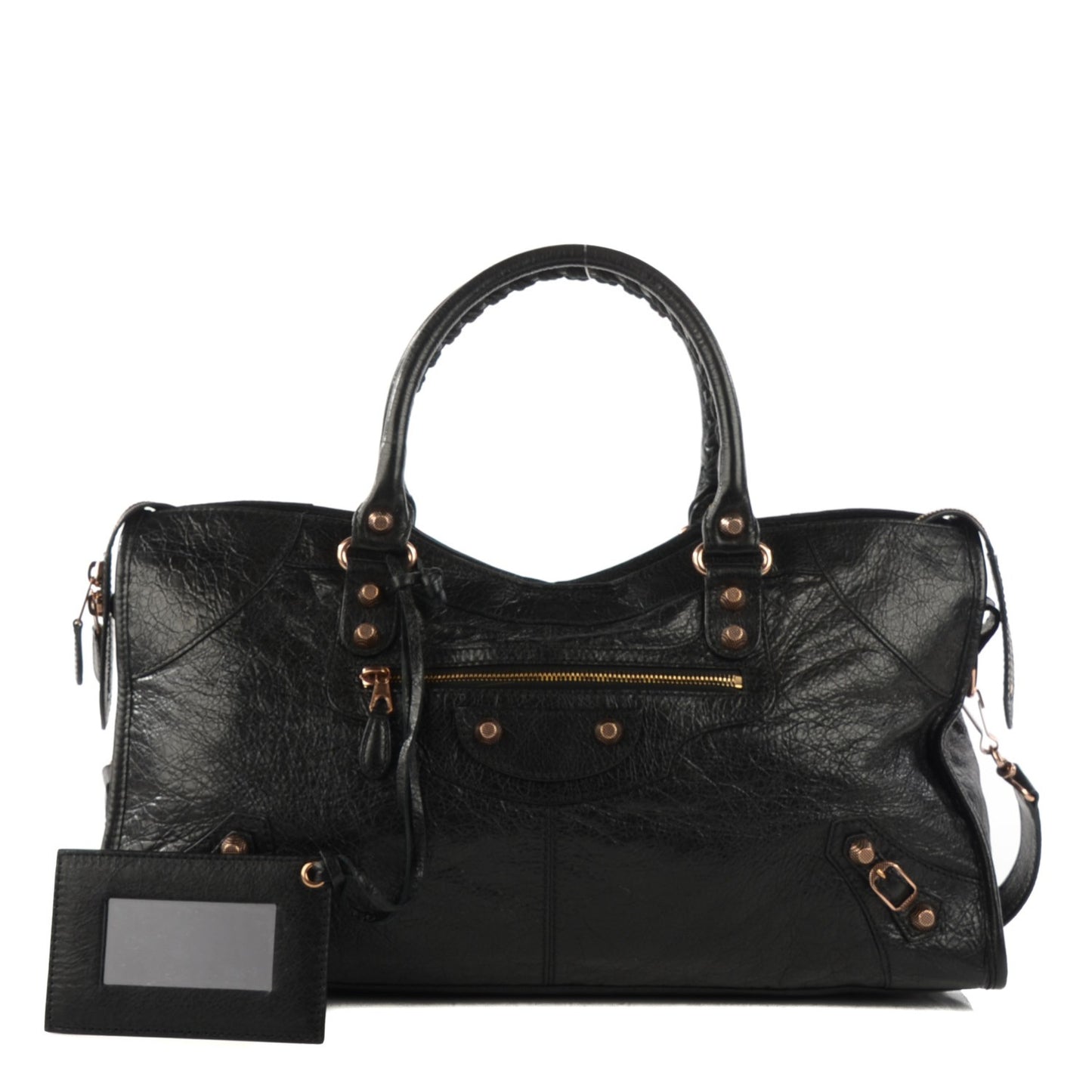 Agneau Giant 12 Rose Gold Hardware Part Time Black