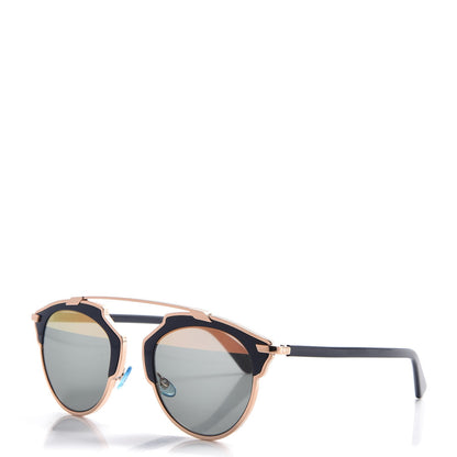 Christian Dior Mirrored So Real Sunglasses Rose Gold Blue 1 of 8