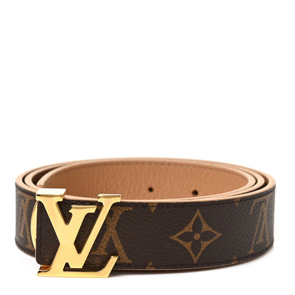 Louis Vuitton Monogram Calfskin 30mm LV Initiales Reversible Belt 85 34 Arizona 1 of 5