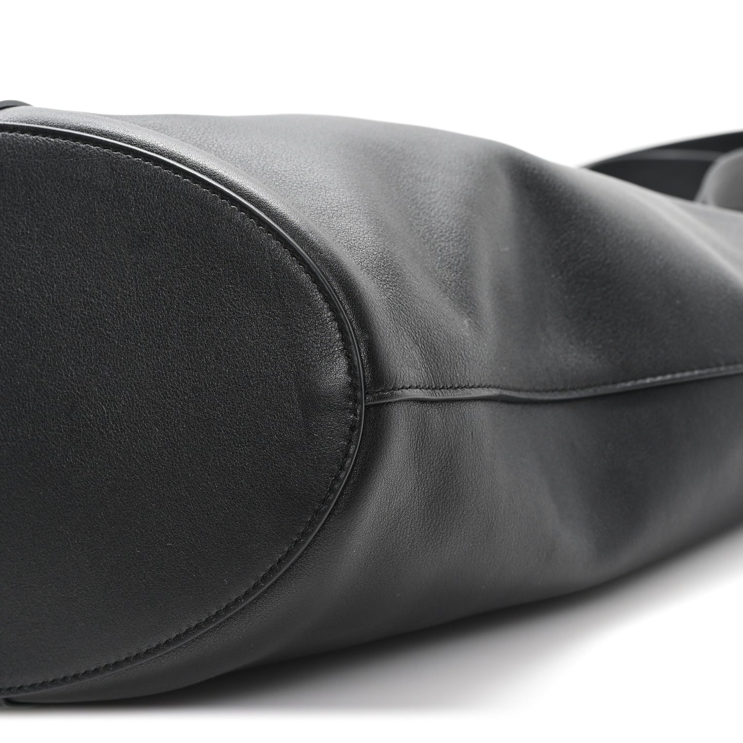 Santorini Lux Calfskin Y Drawstring Tote Black