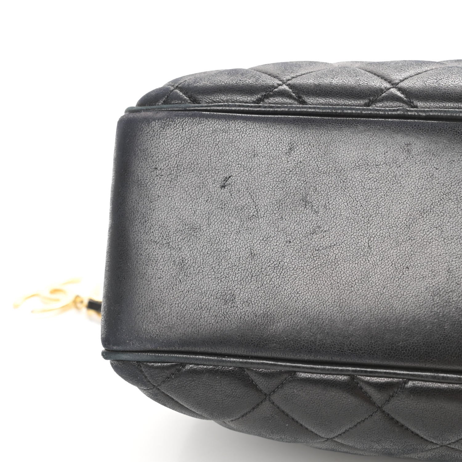 Chanel Lambskin Quilted Shopping Tote Black 17 of 18
