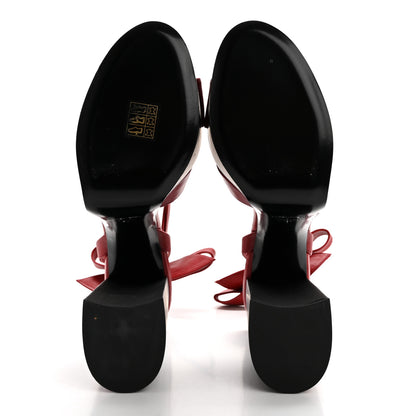 Saint Laurent Nappa Heart Paige 85 Platform Sandals 41 Rouge Eros 5 of 9